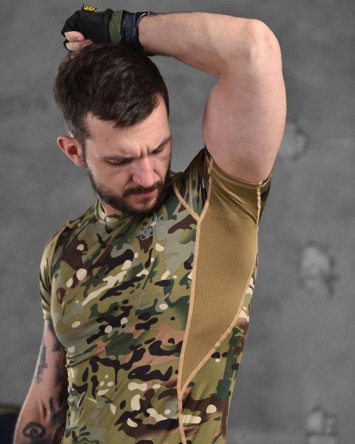 Тактична військова вологовідвідна компресійна футболка ESDY Мультикам