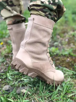 Літні тактичні берці Армійські Беж Перфорація