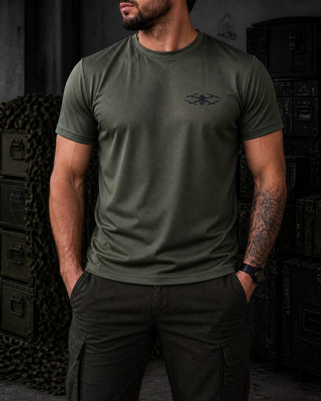 Tactical Military Summer Moisture-Wicking T-Shirt CoolMax FIGHTER DRONES
