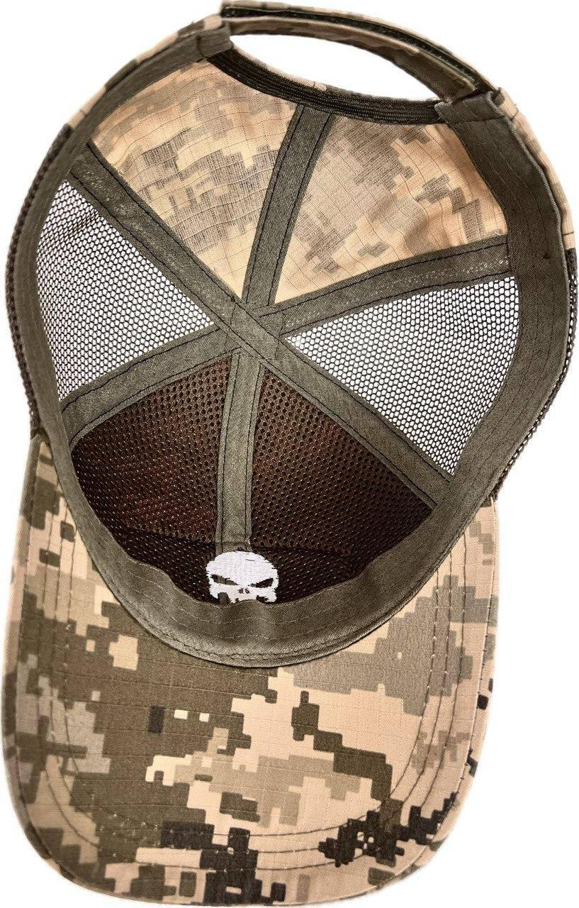 Tactical Military Baseball Cap with Mesh Punisher Pixel
