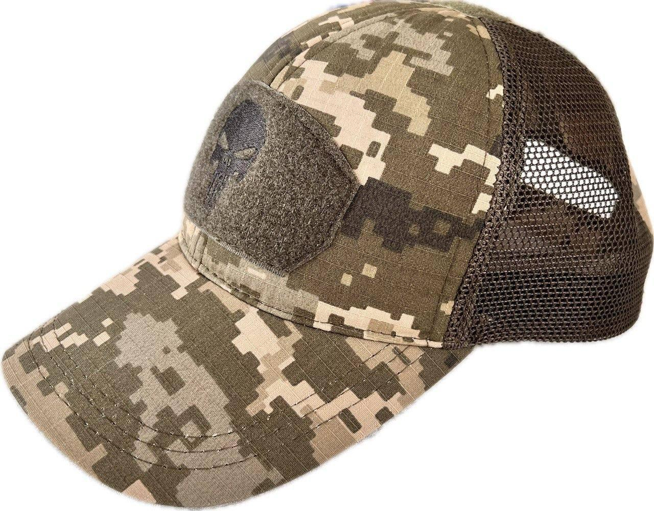 Tactical Military Baseball Cap with Mesh Punisher Pixel