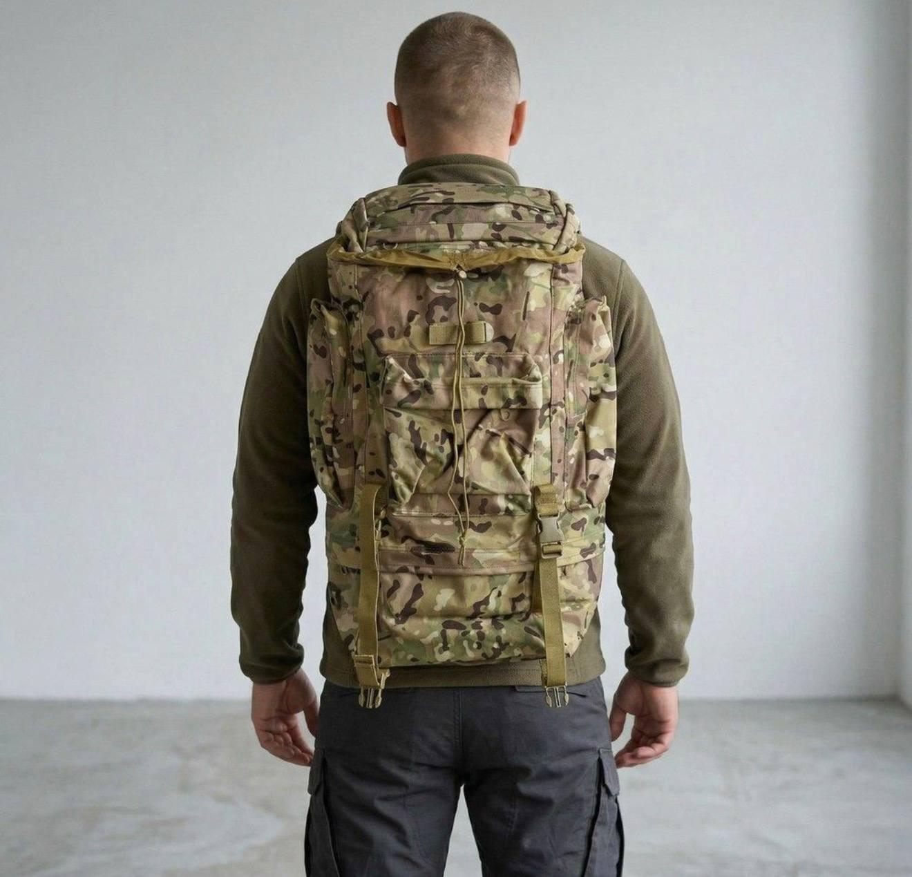 Рюкзак тактичний Yakeda з рамою 65л, MultiCam