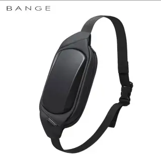 Оригінальна сумка слінг з однією лямкою Bange 7266 Чорна (BGS7266 Black) із захисним каркасом