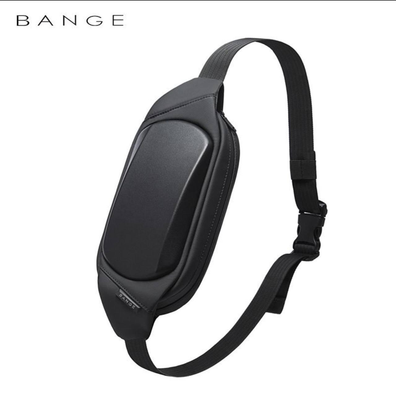 Оригінальна сумка слінг з однією лямкою Bange 7266 Чорна (BGS7266 Black) із захисним каркасом