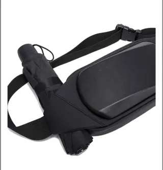 Оригінальна сумка слінг з однією лямкою Bange 7266 Чорна (BGS7266 Black) із захисним каркасом