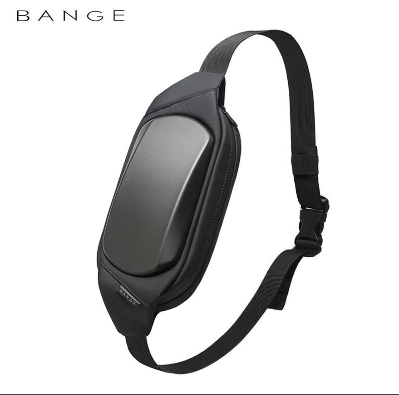 Оригінальна сумка слінг з однією лямкою Bange 7266 Чорна (BGS7266 Black) із захисним каркасом