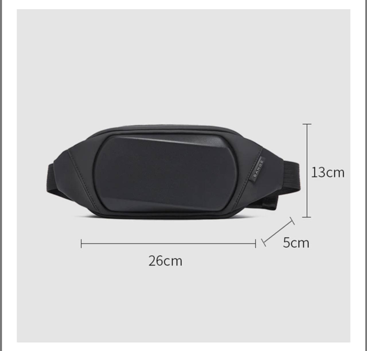 Оригінальна сумка слінг з однією лямкою Bange 7266 Чорна (BGS7266 Black) із захисним каркасом
