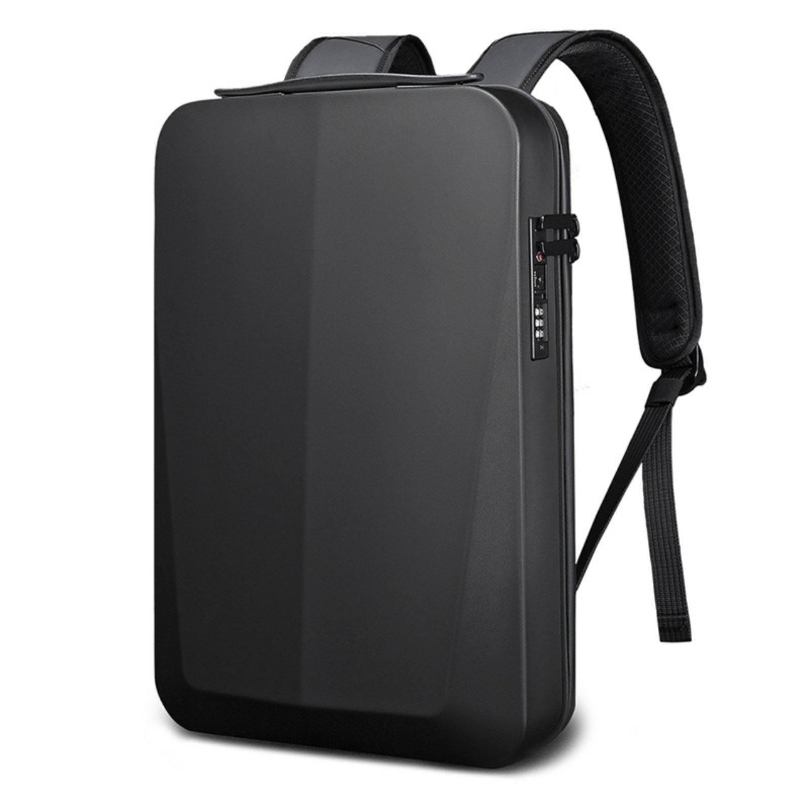 Рюкзак Bange з кодовим замком, чоловічий, міський c USB, для техніки, ноутбука до 15.6″, з твердим корпусом Чорний