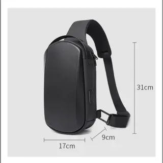 Рюкзак з однією лямкою Bange (BGS7256-Black) з USB Чорний