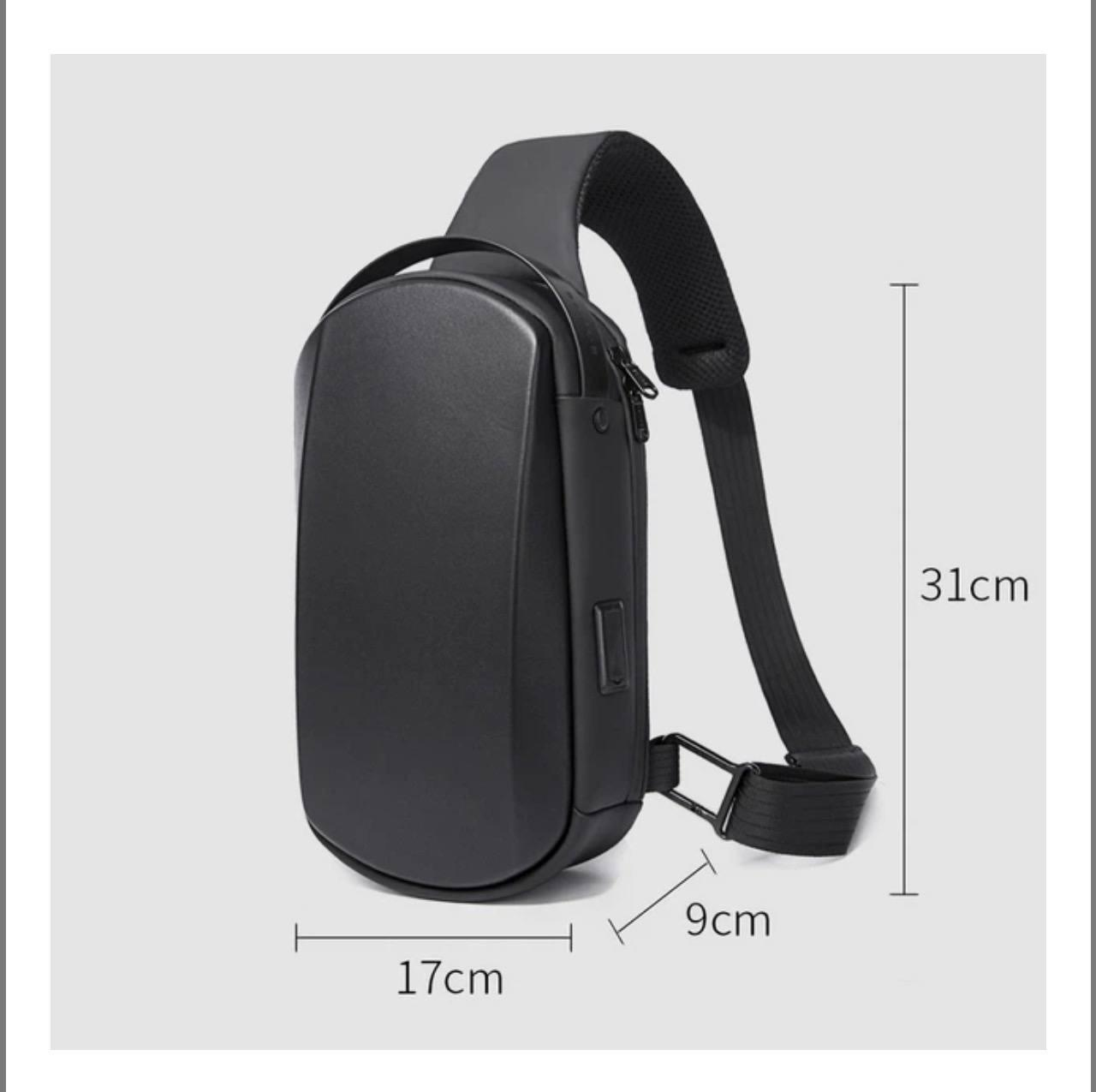 Рюкзак з однією лямкою Bange (BGS7256-Black) з USB Чорний