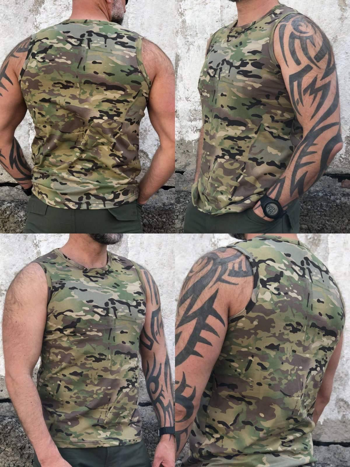 Military Multicam Tank Top 100% Cotton