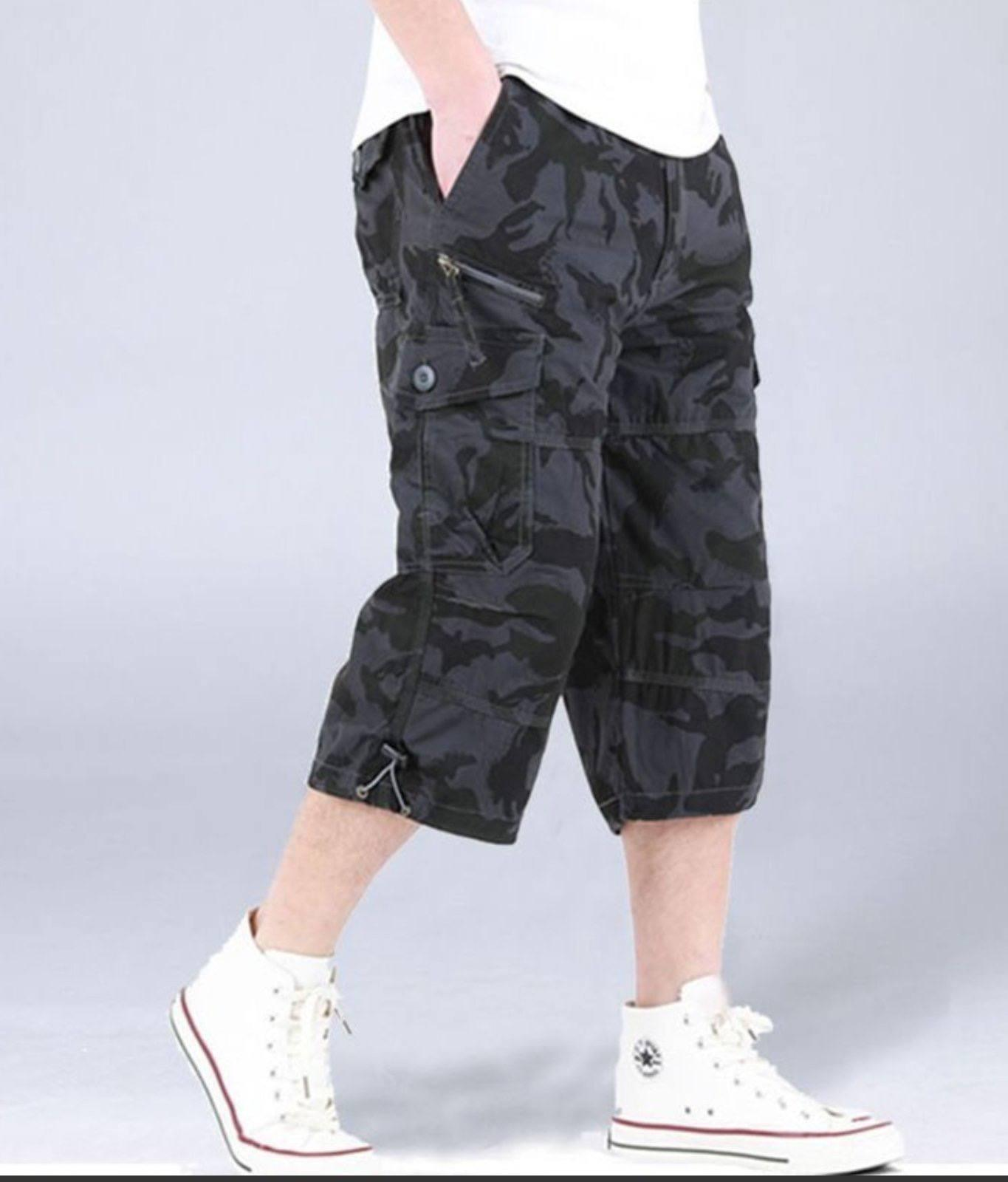 Men's Everyday Cargo Pants Camouflage Three-Quarter Length (Capri)