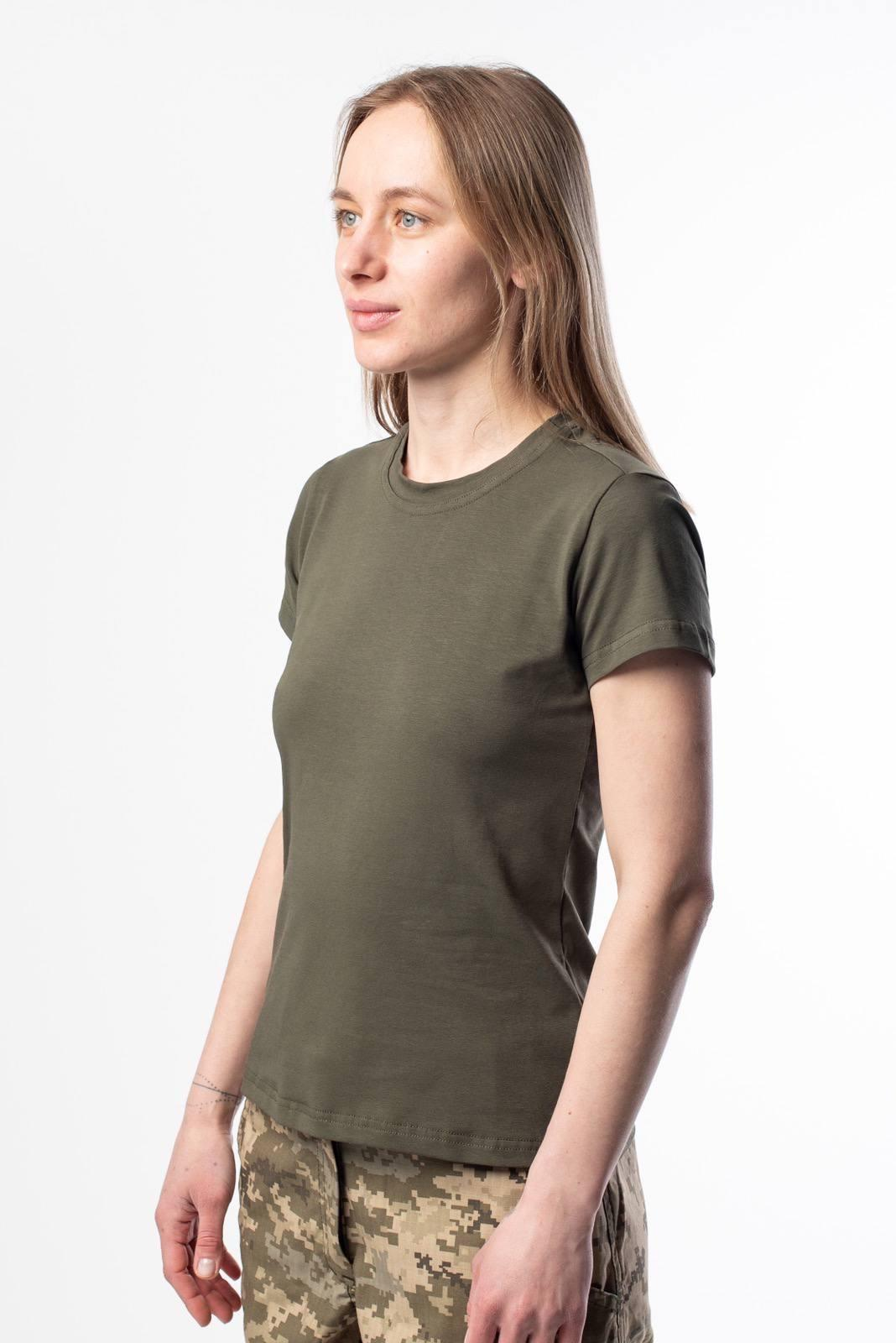 Футболка стрейч Олива женская Military