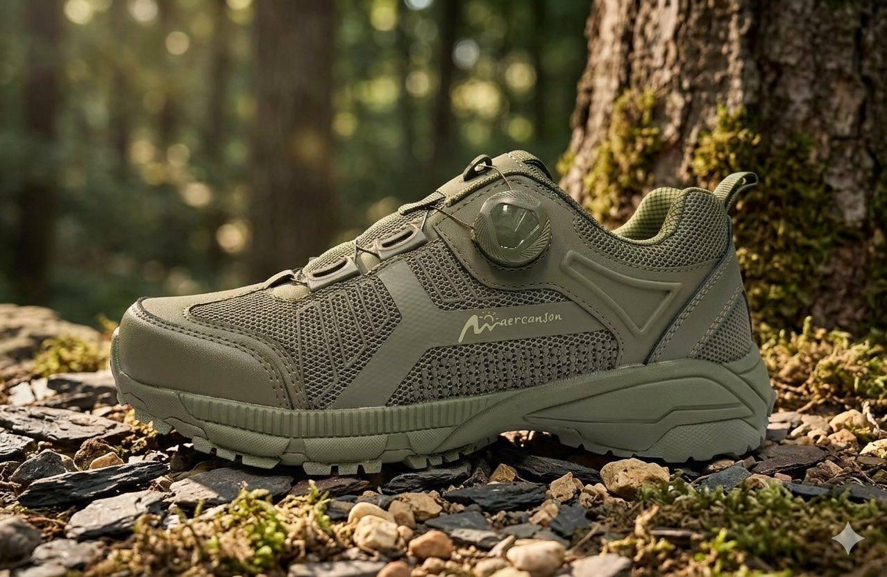 Mercanson 2.0 Olive Lightweight Tactical Sneakers with Auto-Lacing