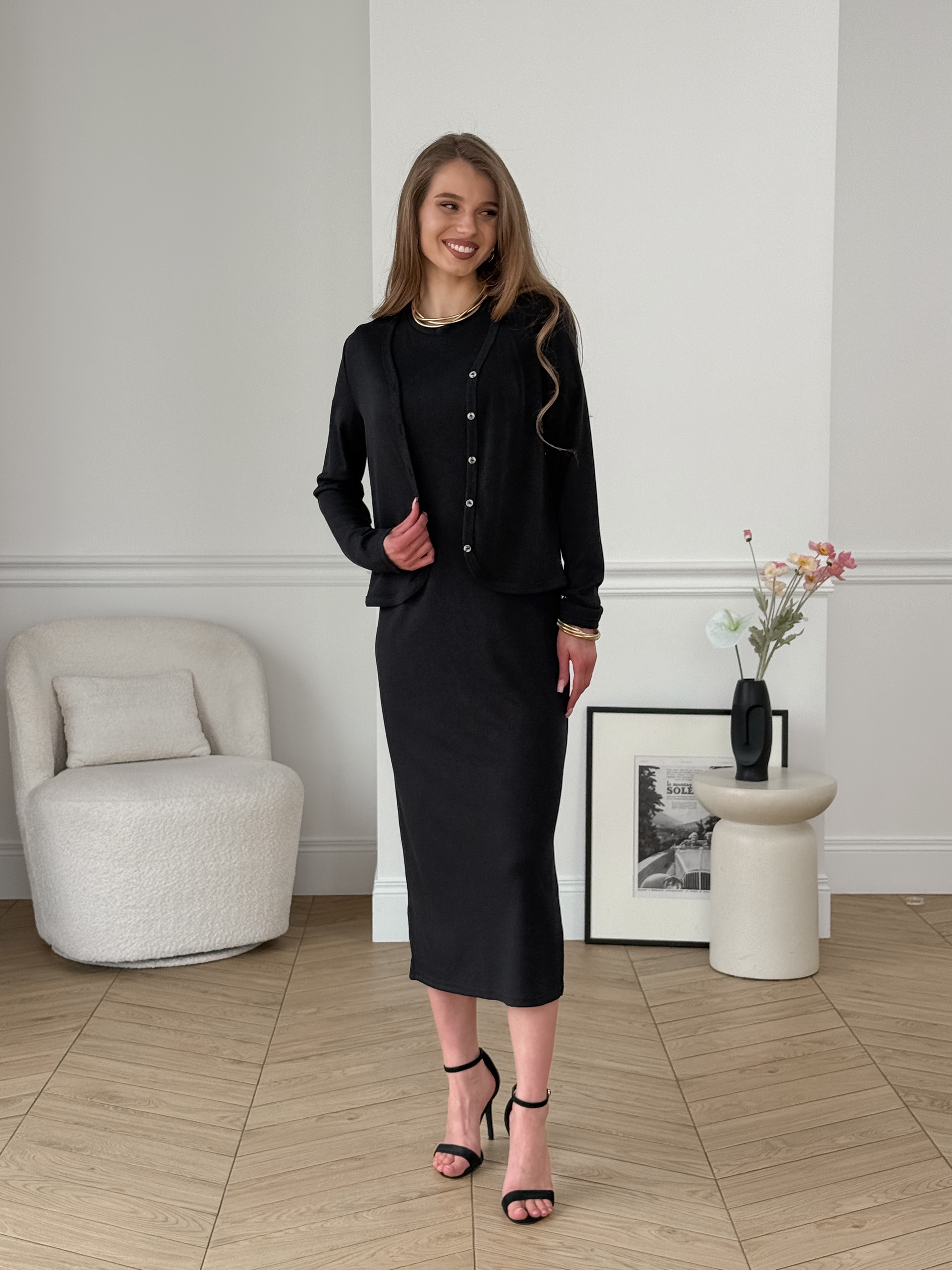 Black Ribbed Sweater Merlini Artua