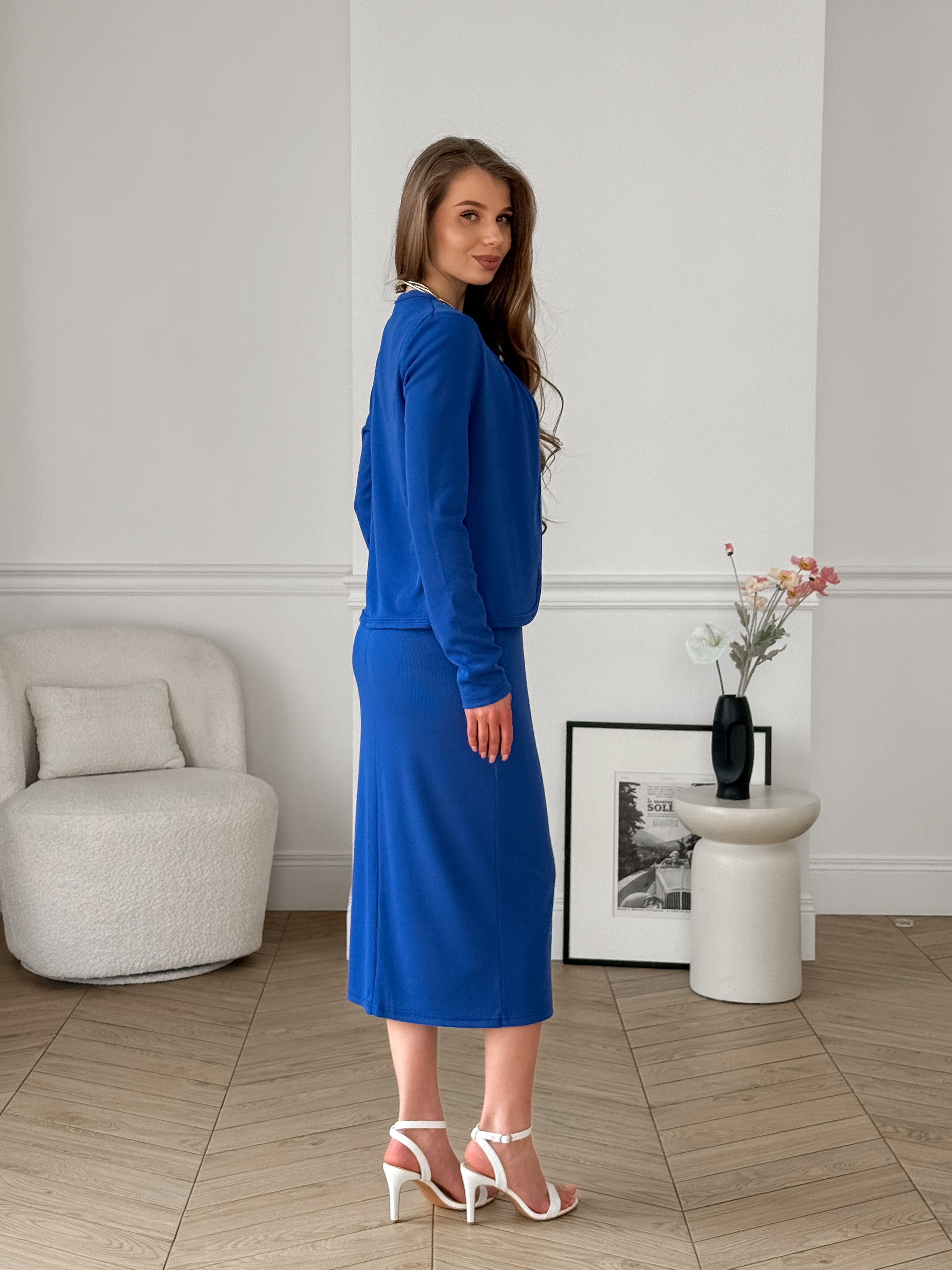 Blue Ribbed Sweater Merlini Artua
