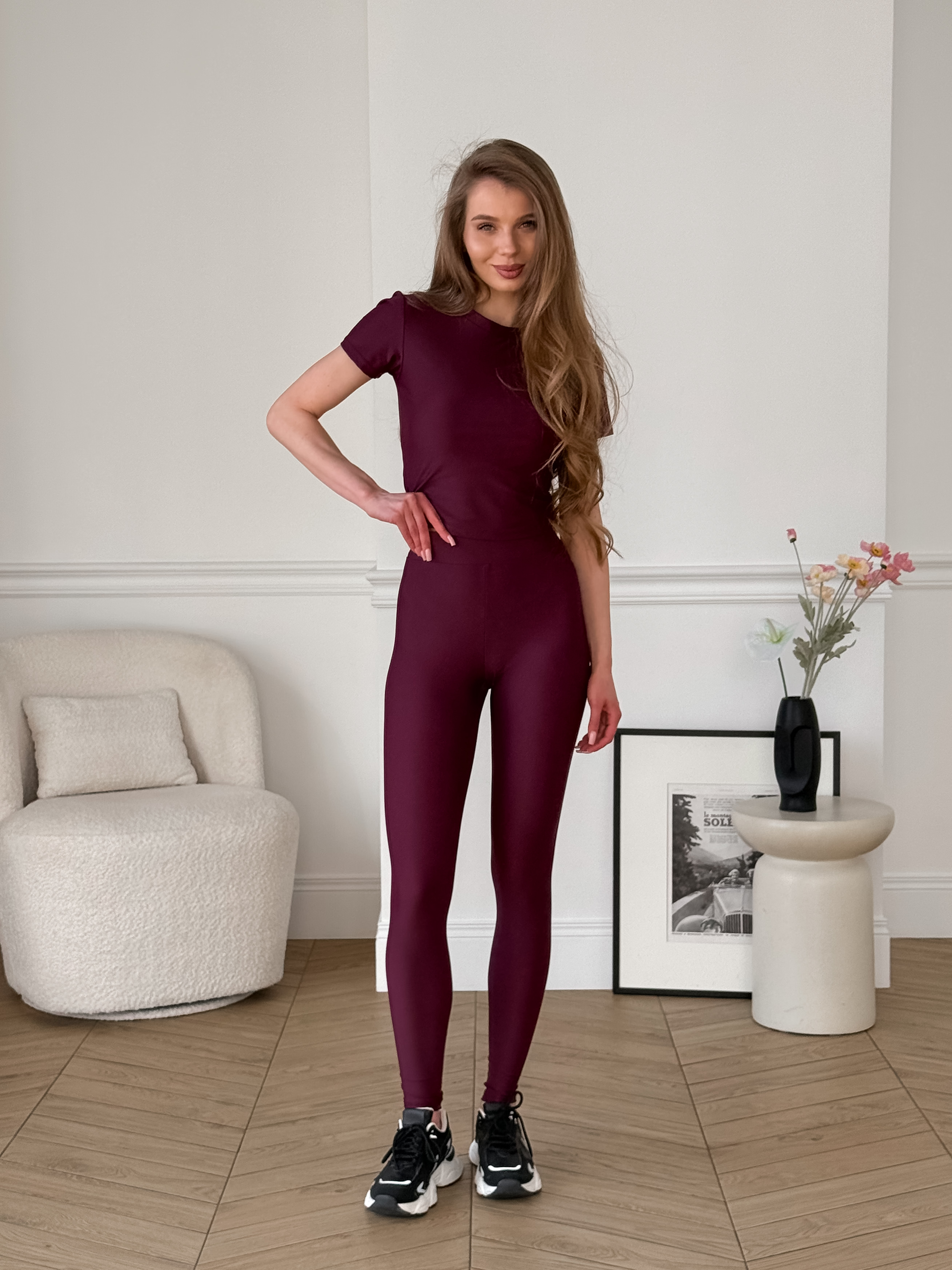 Burgundy Biflex T-shirt Merlini Base