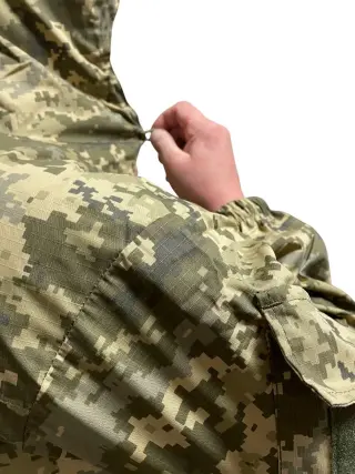 Весняна куртка штурмовка з капюшоном Піксель