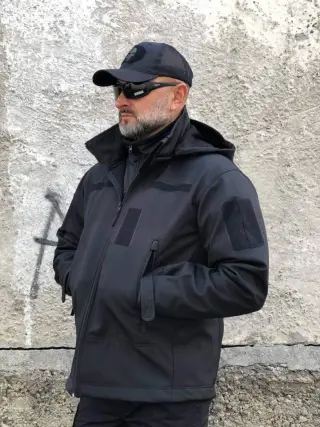 Тактична куртка Soft Shell Чорна
