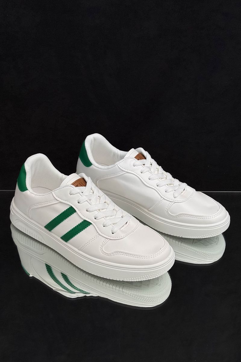 Кеди чоловічі демісезонні, колір біло-зелений, 248RR155