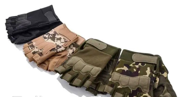 Рукавиці тактичні без пальців Чорні, Койот, Хакі, Мультикам