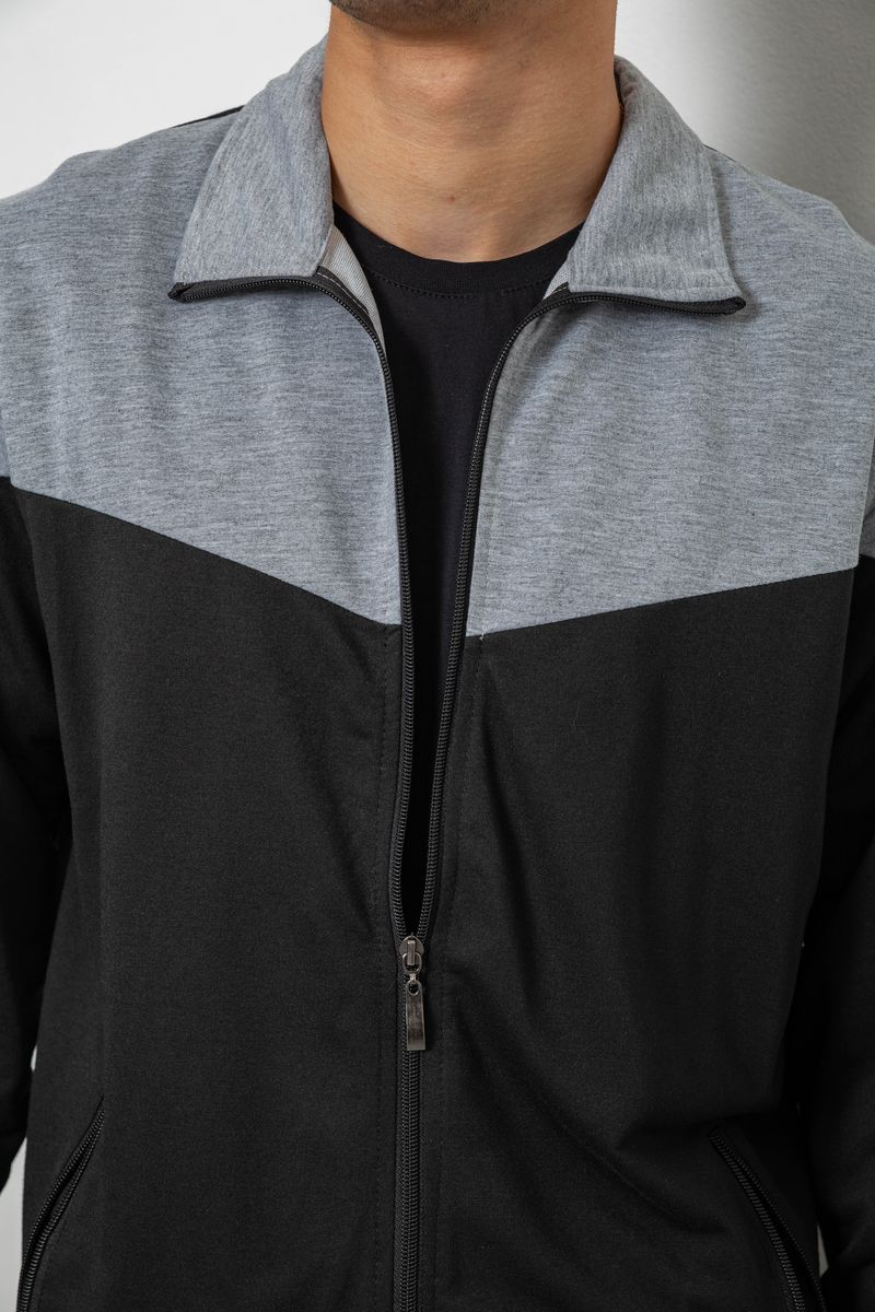 Спортивний костюм чоловічий двонитка, колір чорний, 244RY-961