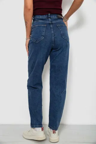 Джинси жіночі однотонні Slim Banana's, колір синій, 244R9604