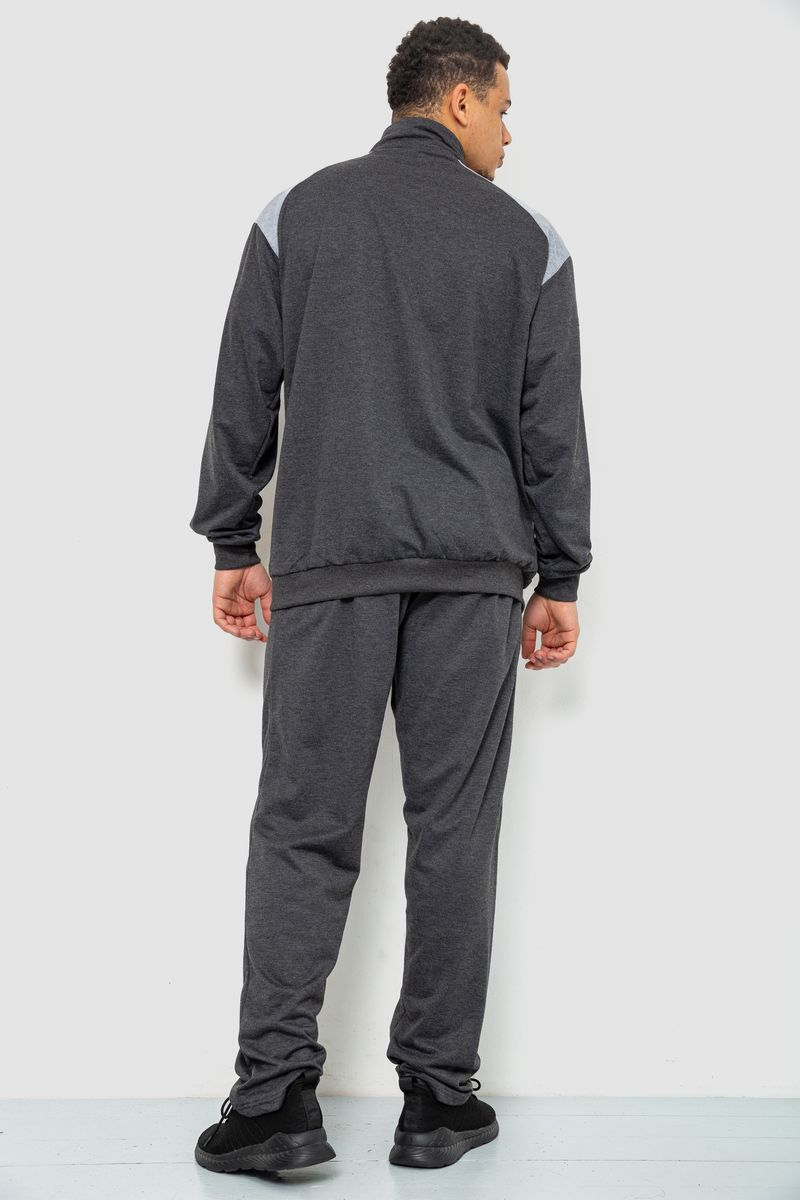 Спортивний костюм чоловічий двонитка, колір темно-сірий, 244R938