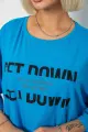 Футболка жіноча з принтом, колір блакитний, 244R3012-5 - Фото 5