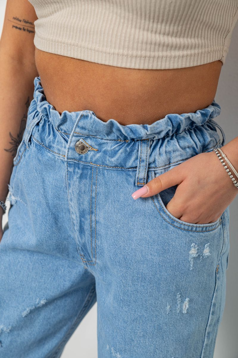 Джинси жіночі Mom-fit, колір блакитний, 244R1601S20-LZ