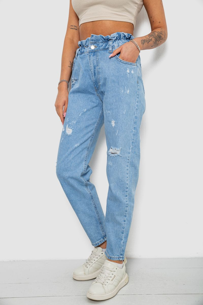 Джинси жіночі Mom-fit, колір блакитний, 244R1601S20-LZ