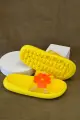 Шльопанці жіночі з аплікацією, колір жовтий, 243R5028-1 - Фото 3