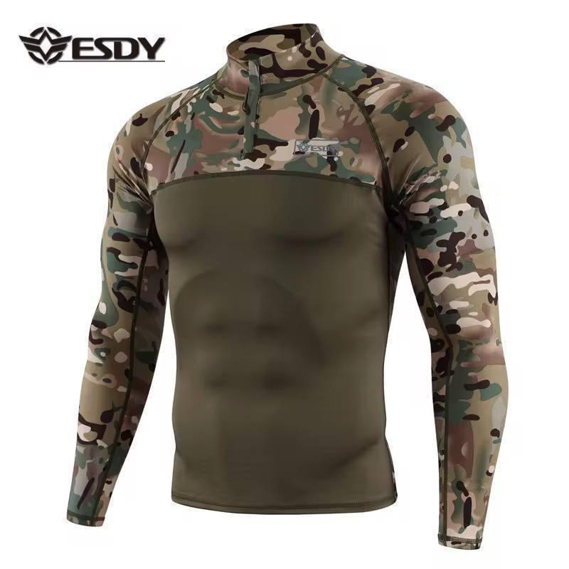 Combat Shirt with Long Sleeves Multicam