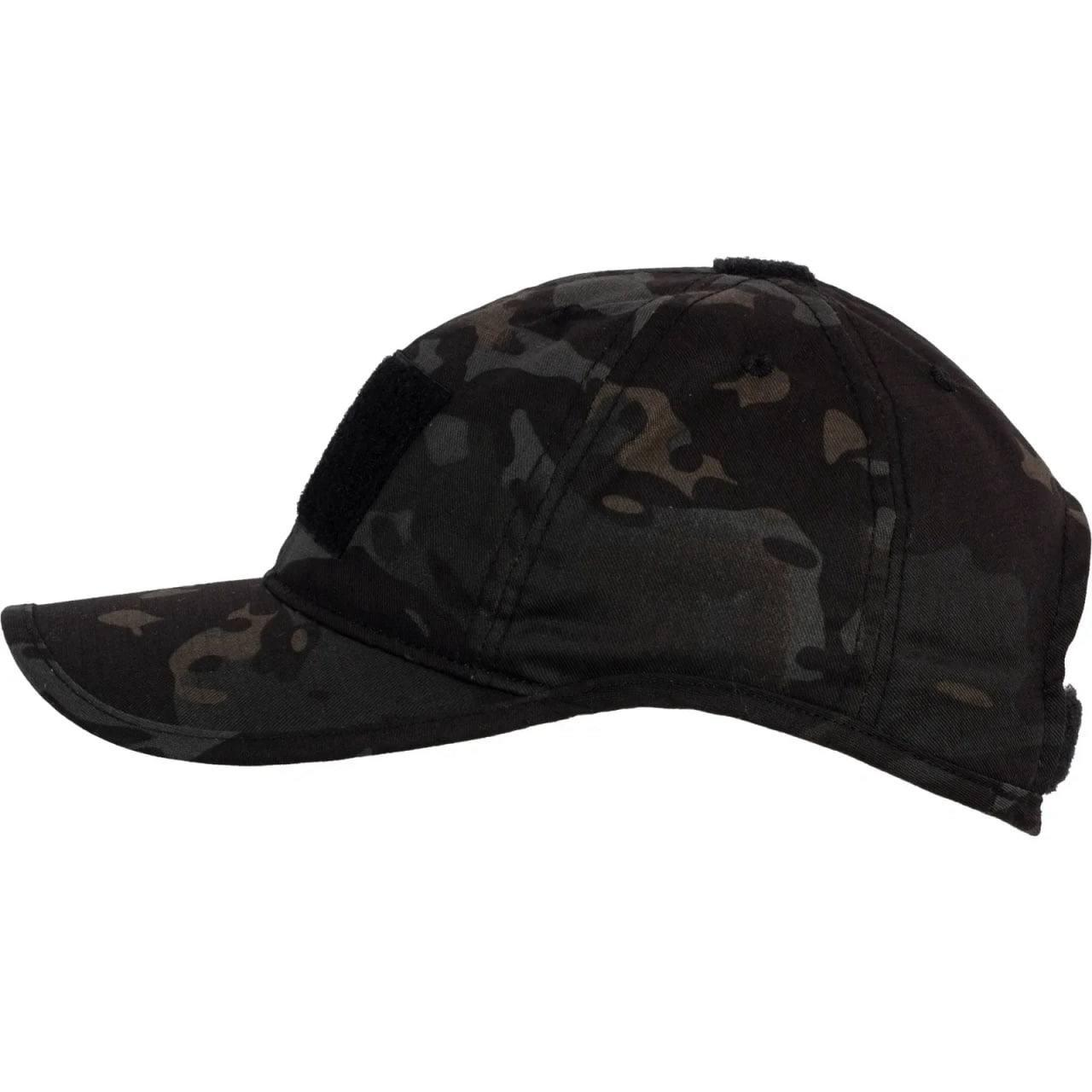 Tactical baseball cap black Multicam with headphone cutout Twill