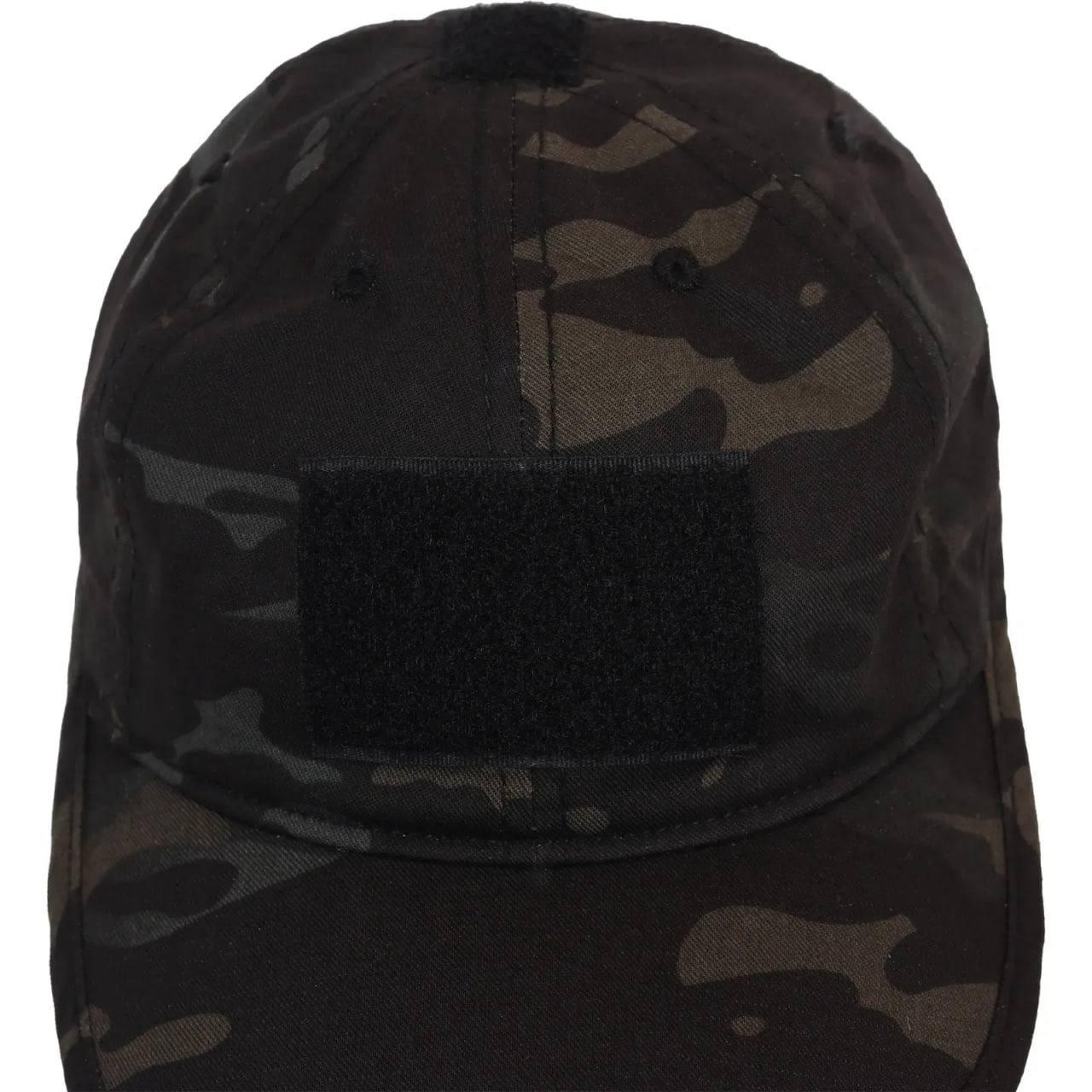 Tactical baseball cap black Multicam with headphone cutout Twill