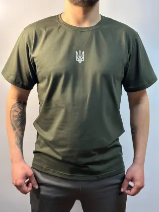 Футболка із принтом Олива Тризуб