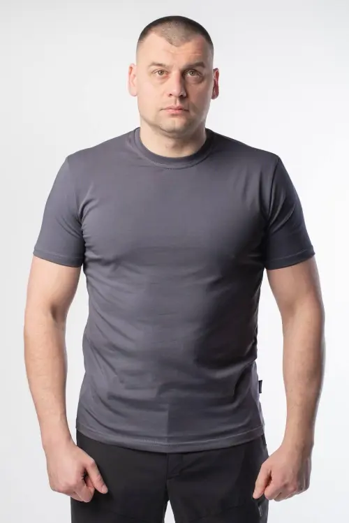 Stretch T-shirt Grey Military