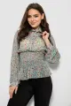 Блуза жіноча з принтом шифонова, колір блакитний, 230R1502 - Photo 1