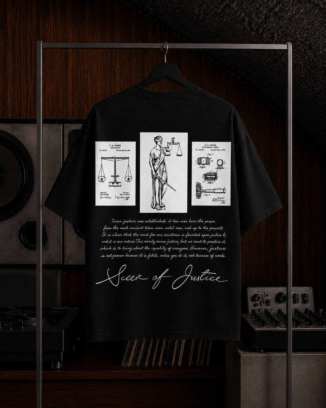 Black T-shirt weight