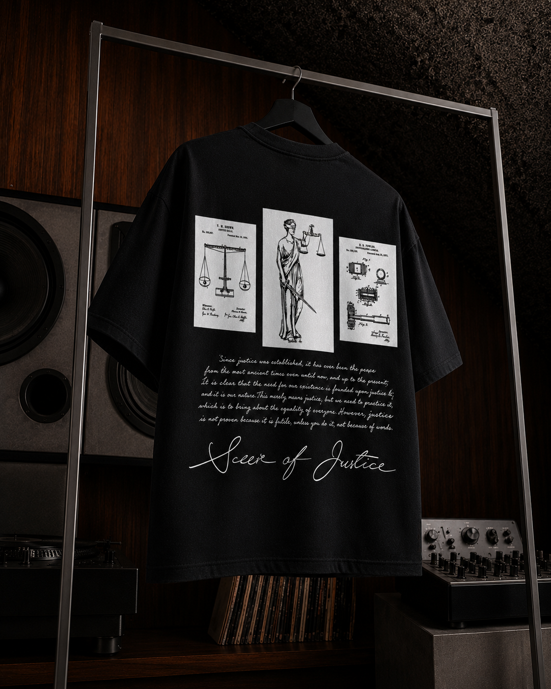 Black T-shirt weight