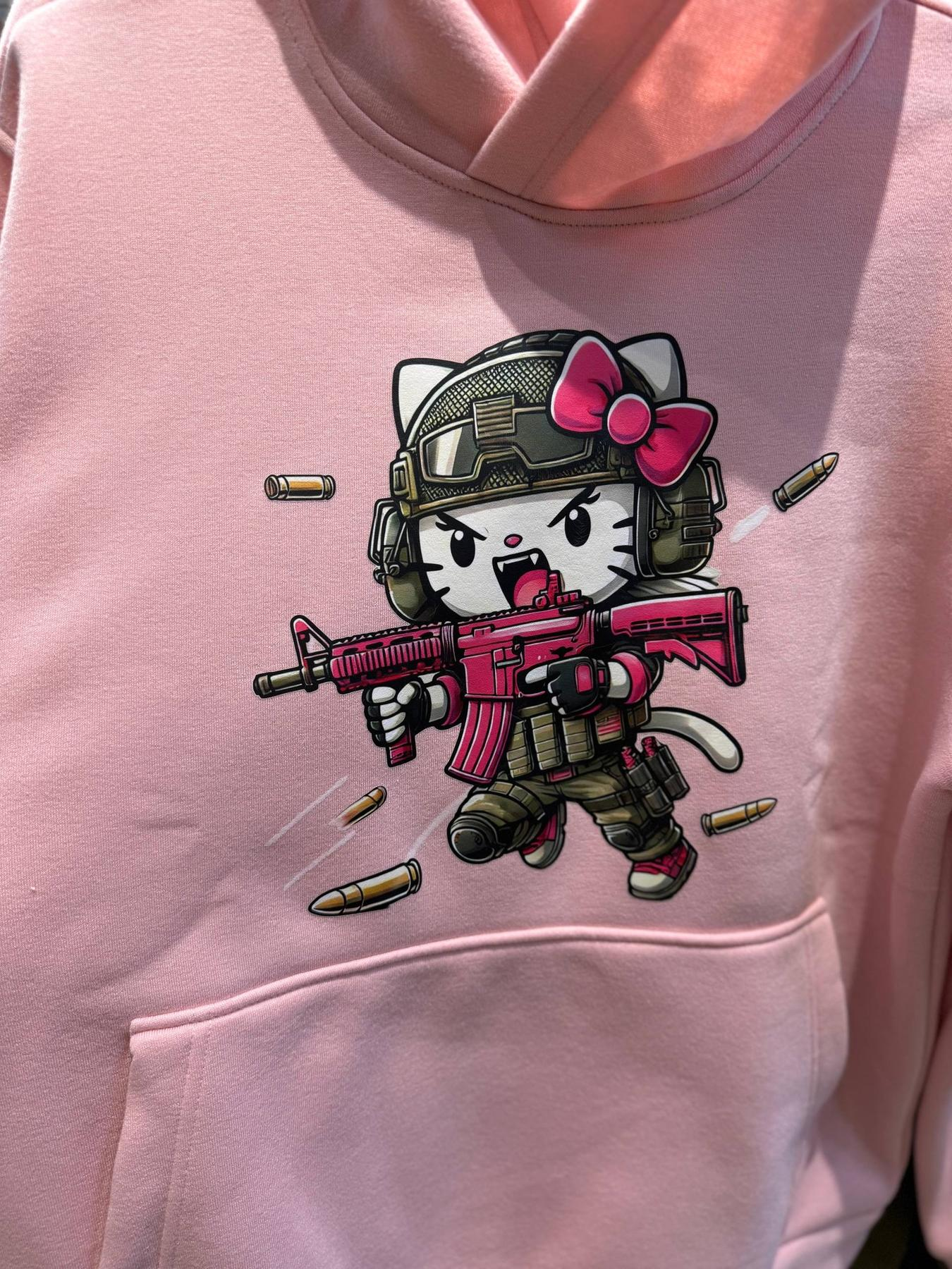 Худи розовое Hello Kitty Злая Кошка