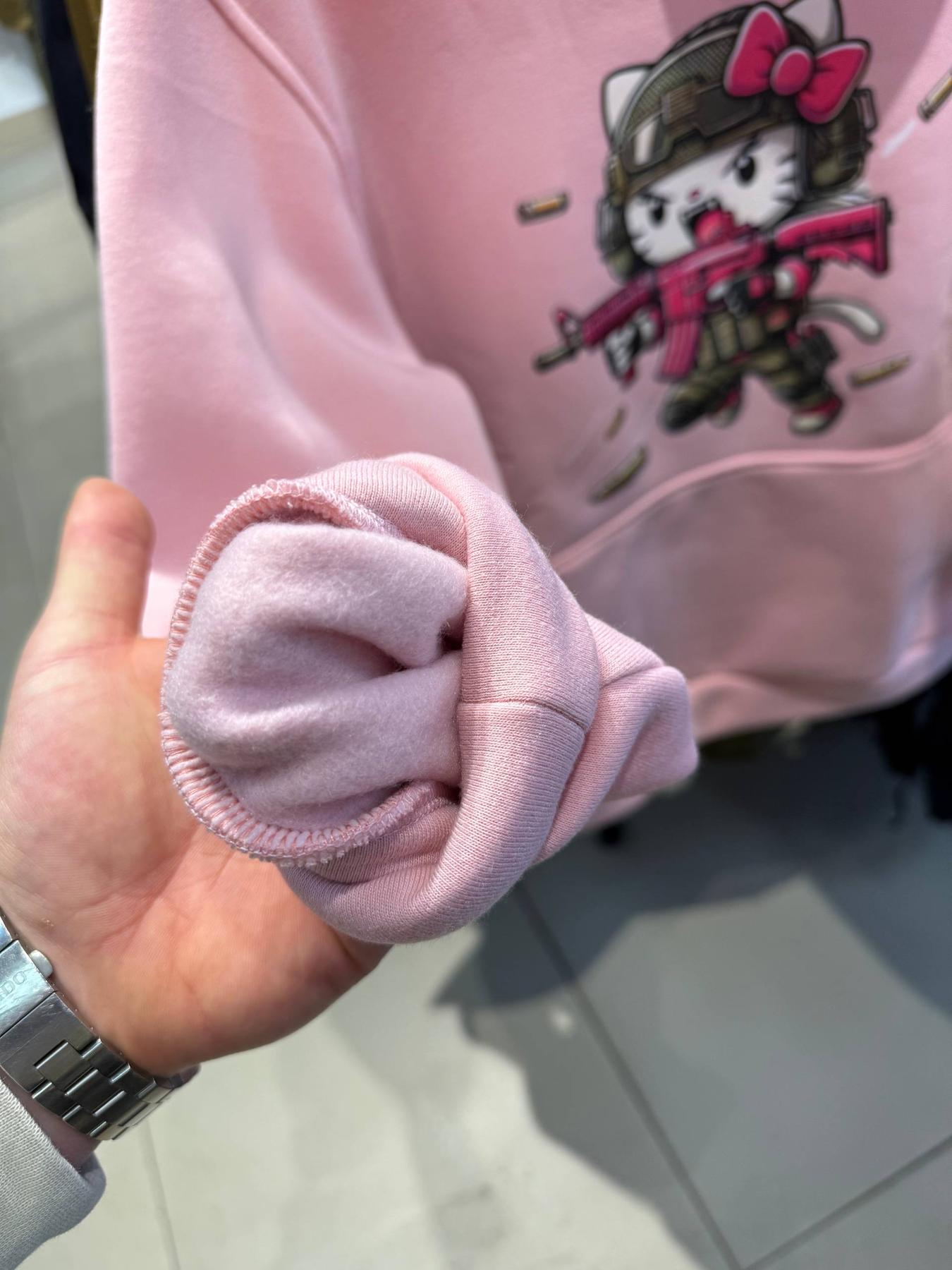 Худи розовое Hello Kitty Злая Кошка