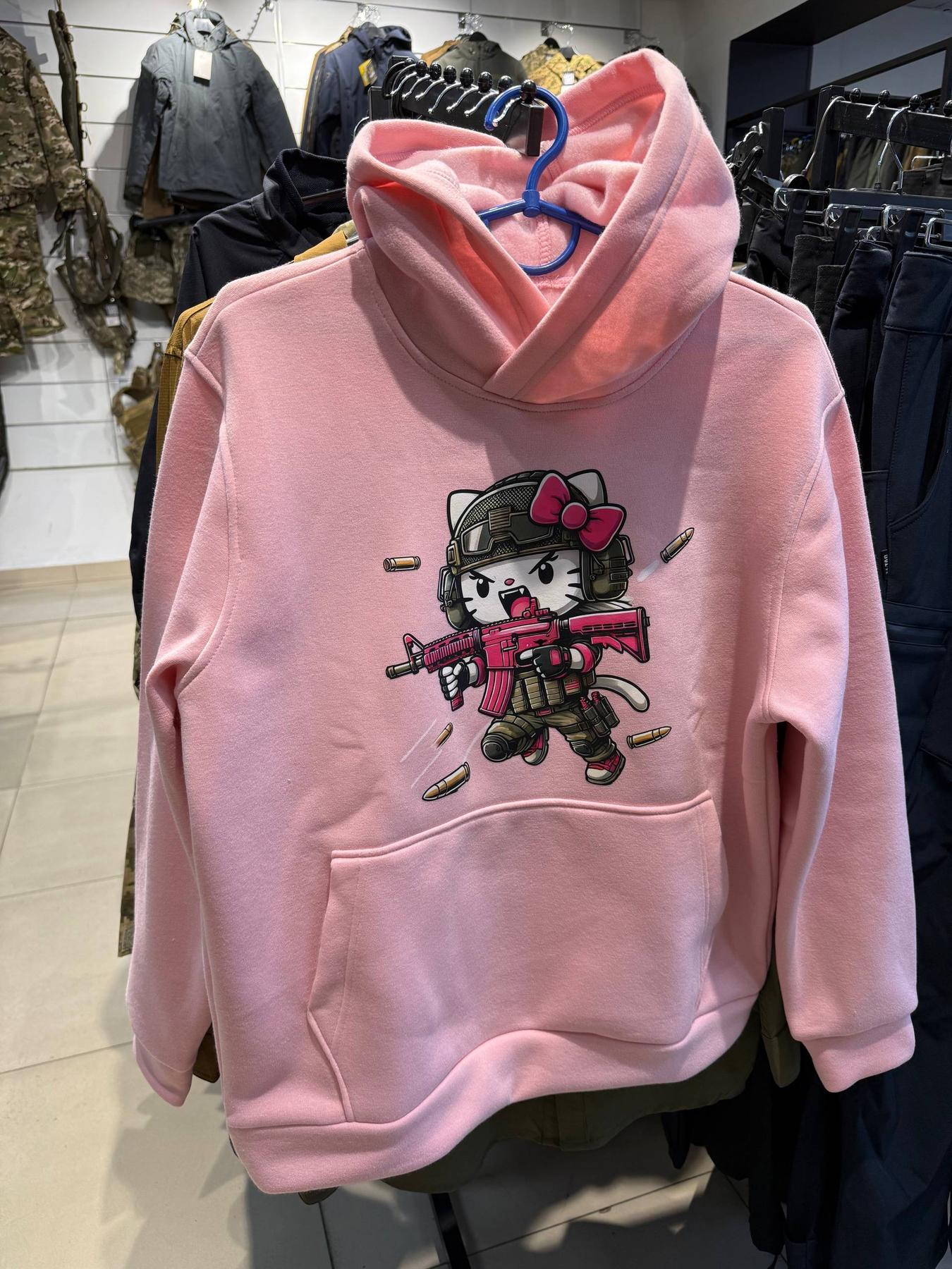 Худи розовое Hello Kitty Злая Кошка