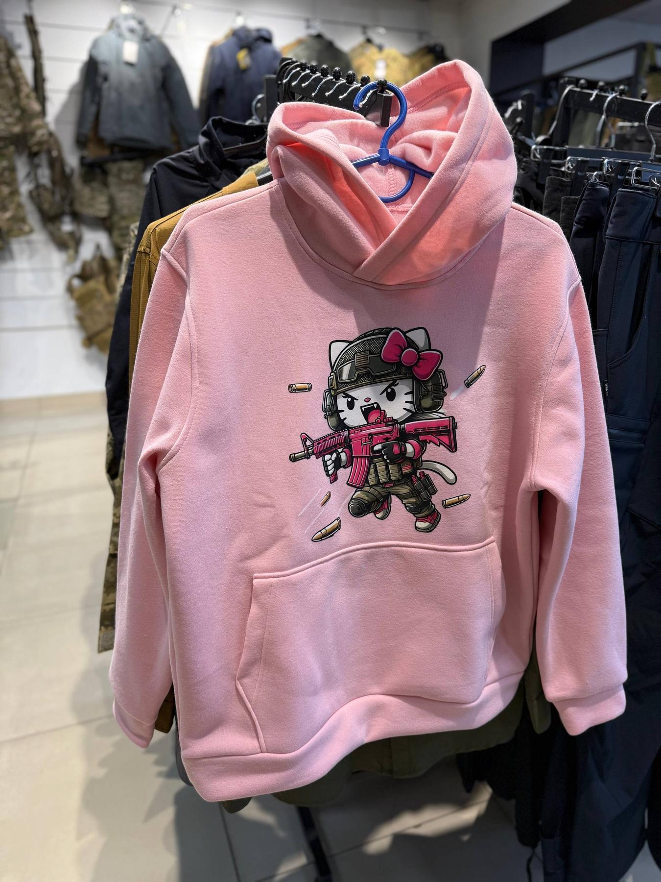 Худи розовое Hello Kitty Злая Кошка