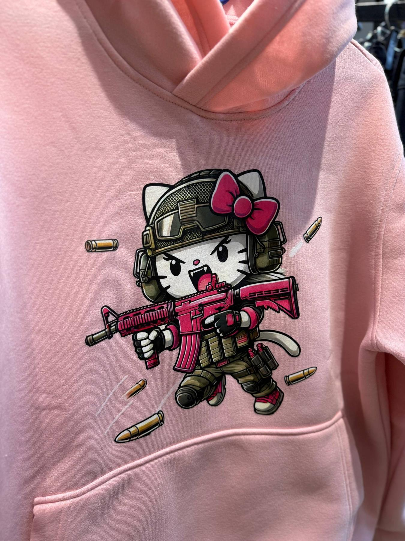 Худи розовое Hello Kitty Злая Кошка