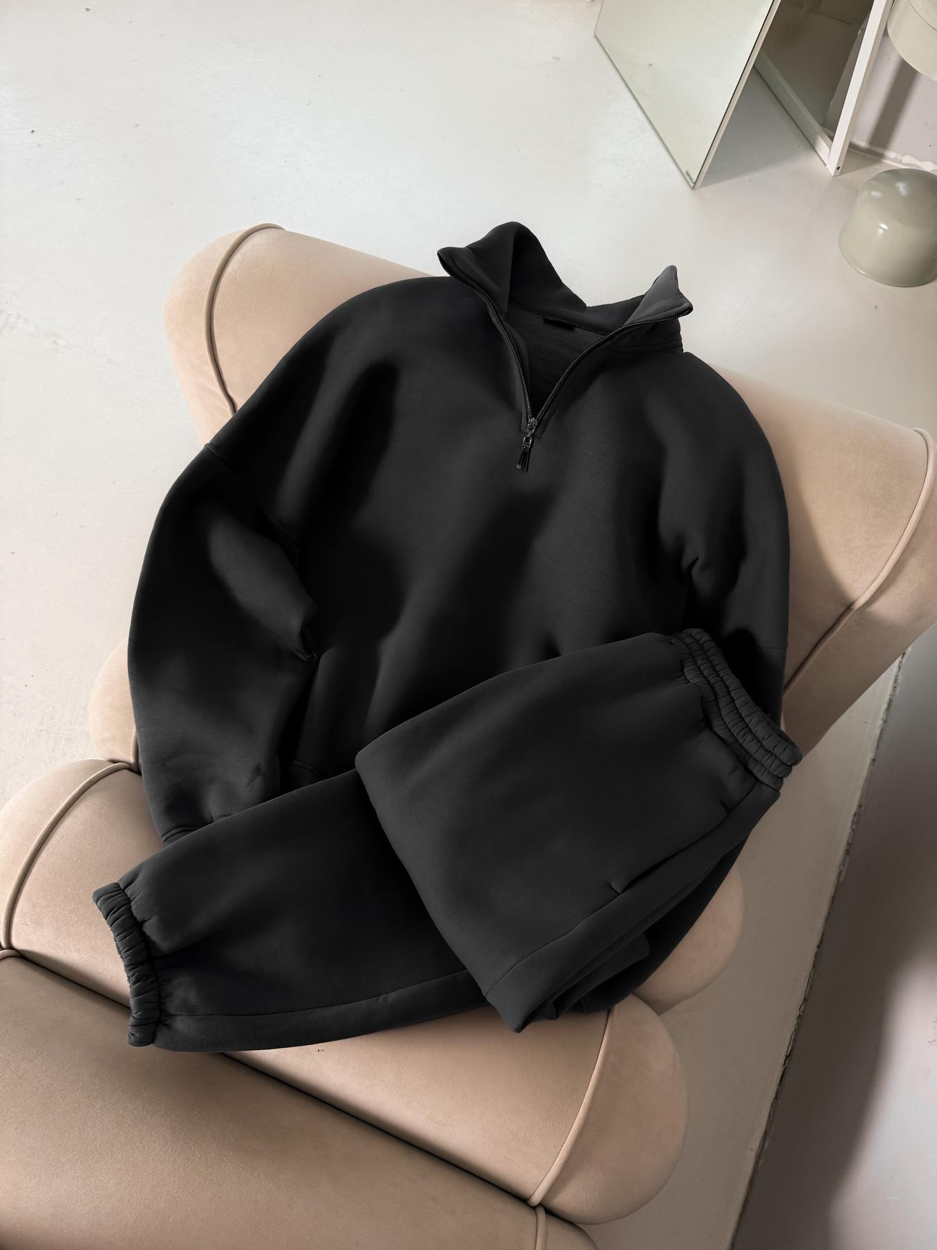 Short Zip Suit Graphite