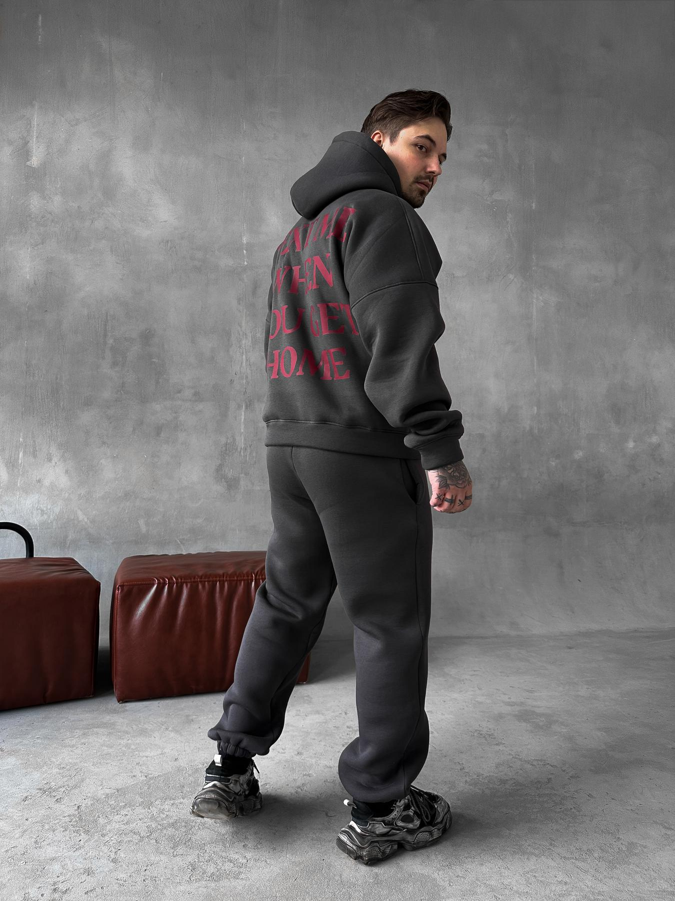 Charcoal Hoodie Pants text me