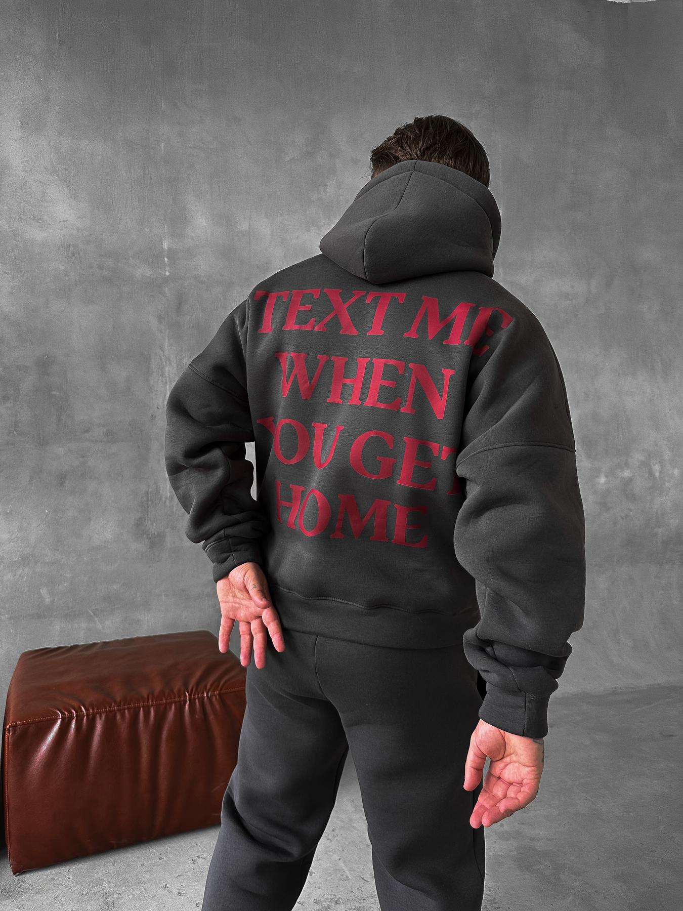 Charcoal Hoodie Pants text me
