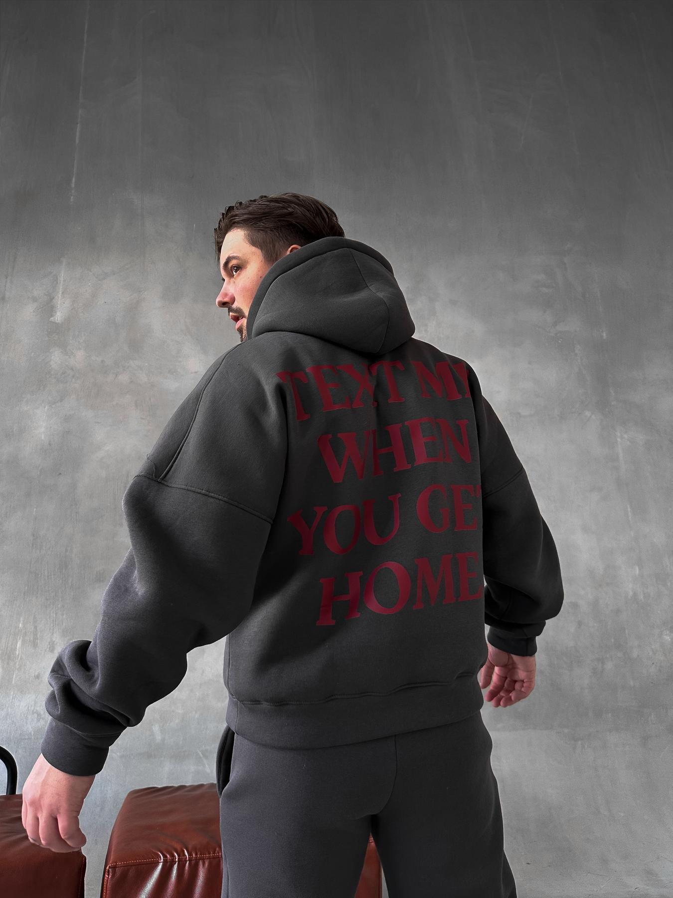 Charcoal Hoodie Pants text me