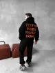 Худі штани чорний text me - Фото 6